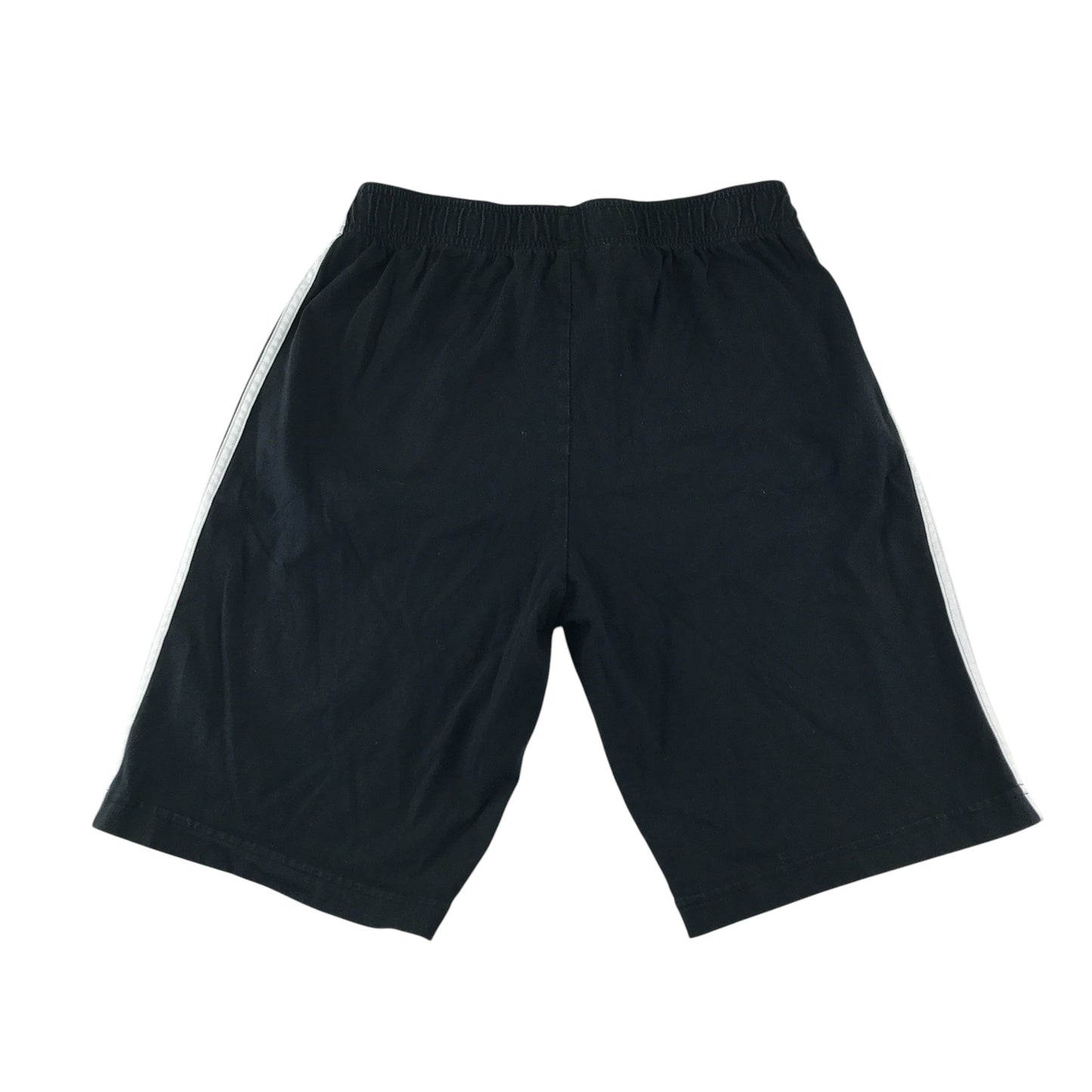 Adidas sports short 13-14 years black with white detailing 3 strips and logo