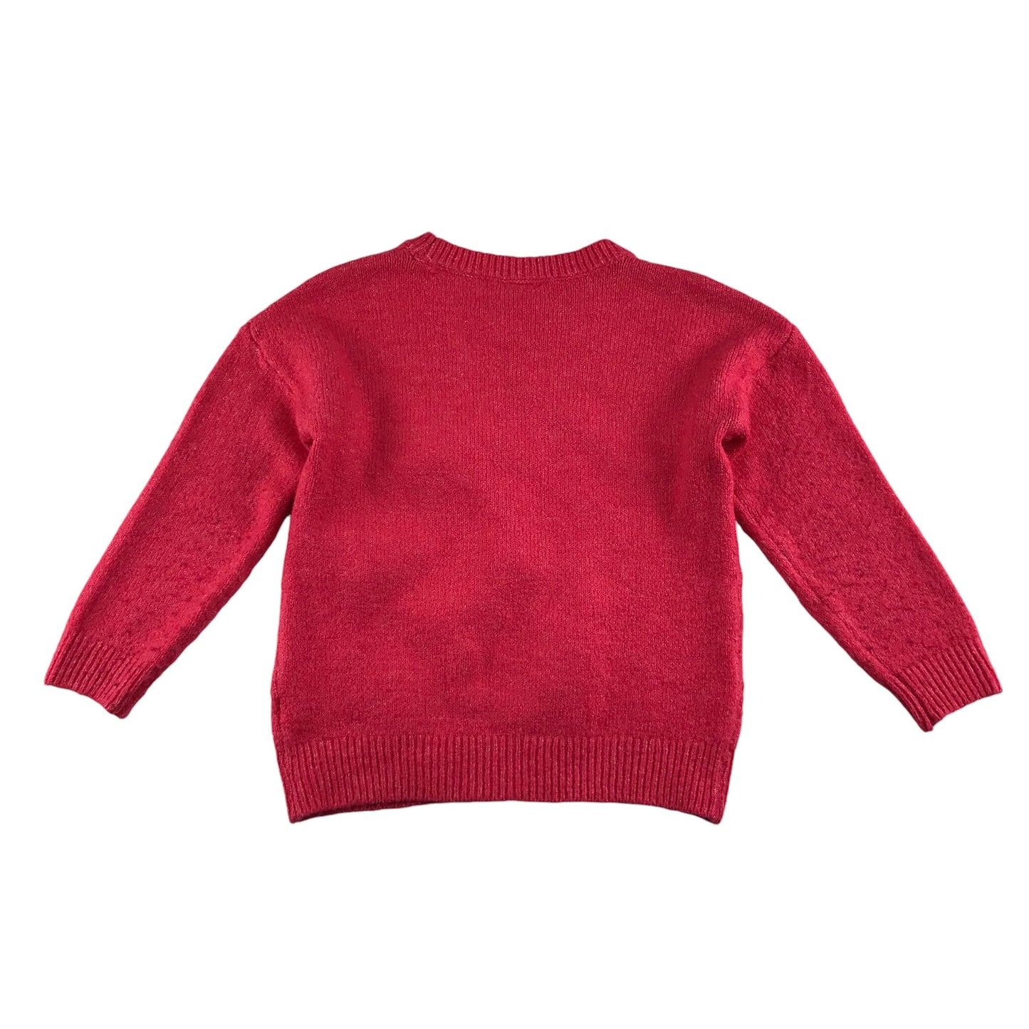 Matalan festive jumper 5-6 years red reindeer sequin graphic