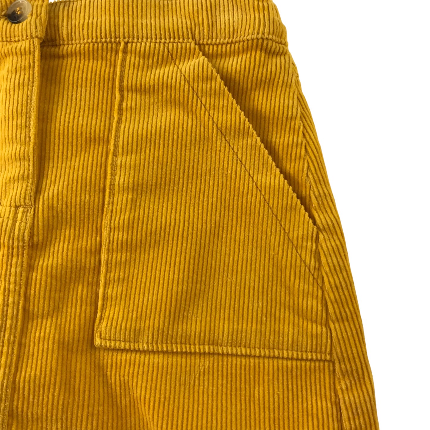 H&M Skirt Age 7 Mustard Yellow Corduroy