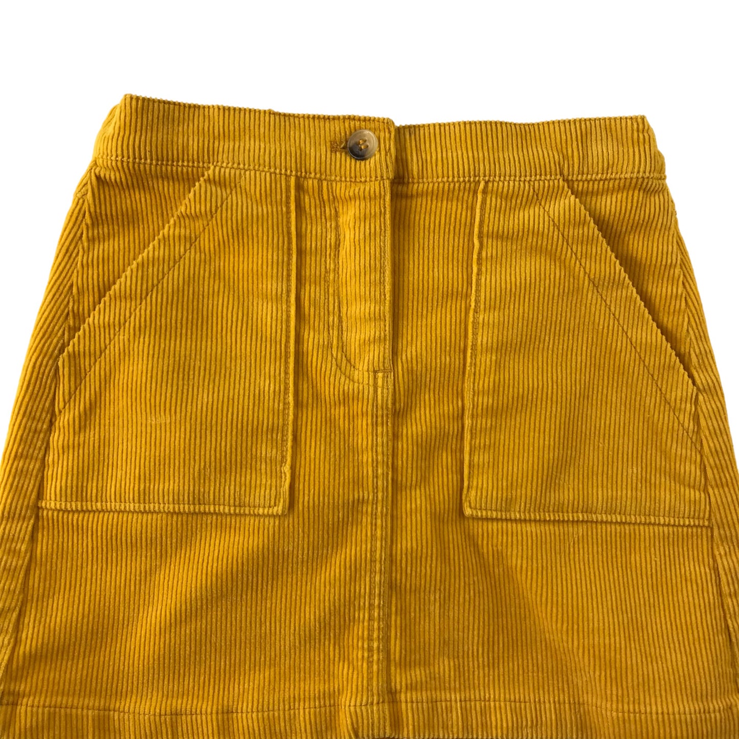 H&M Skirt Age 7 Mustard Yellow Corduroy