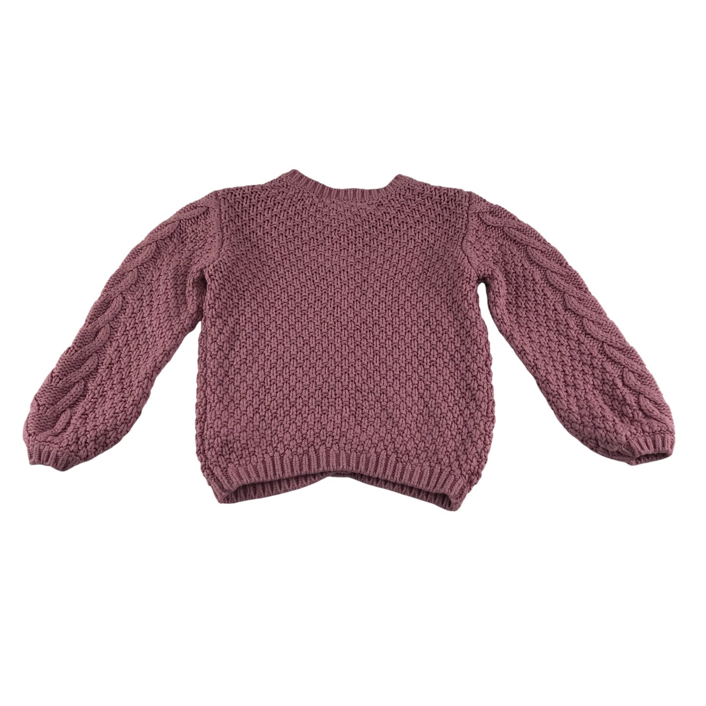 George Cardigan 5-6 years pink cable knitwear with round neckline