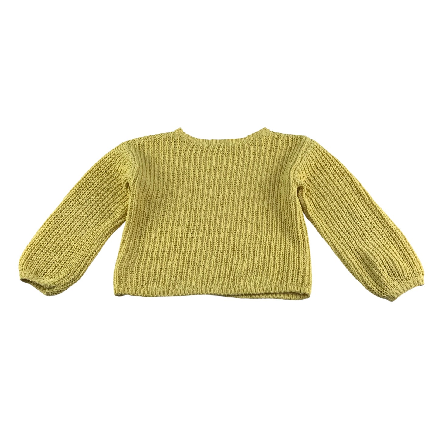H&M Jumper 7-8 years yellow rib texture knitwear