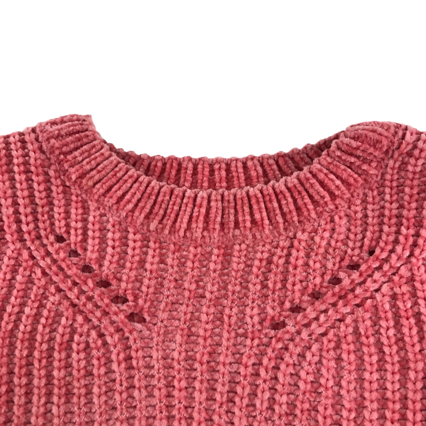 Matalan Jumper 6-7 years pink rib texture knitwear