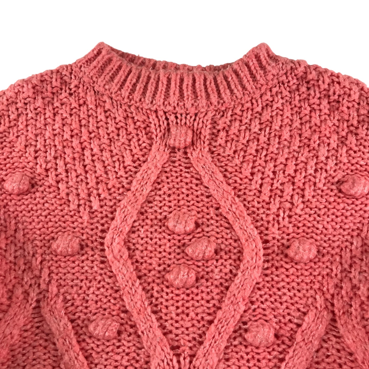 F&F Jumper 7-8 years pink knitwear bobble design