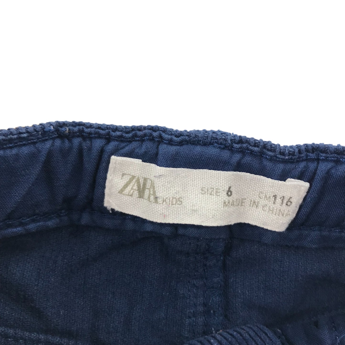 Zara Skirt Age 6 Navy Blue Corduroy Cotton
