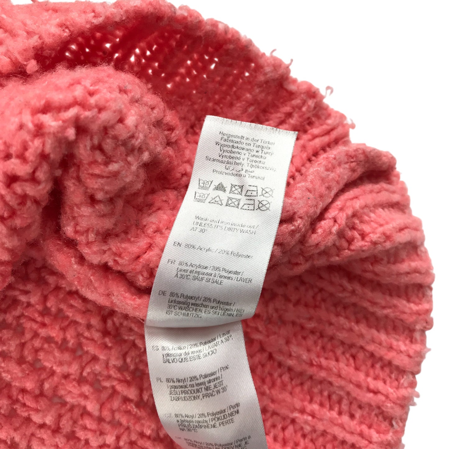 F&F Jumper 7-8 years pink knitwear bobble design