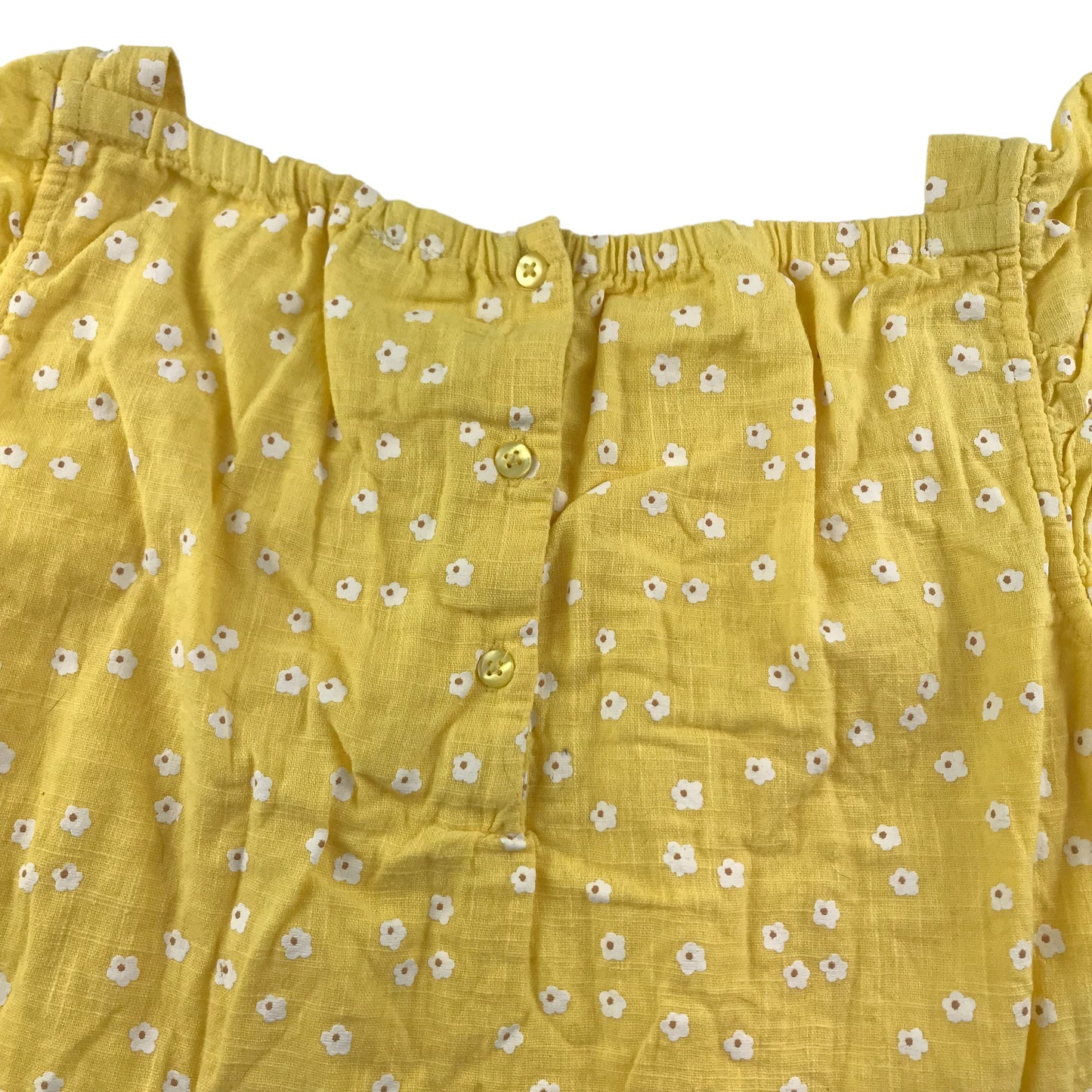John Lewis Top Age 10 Yellow Floral Cropped Summer Top
