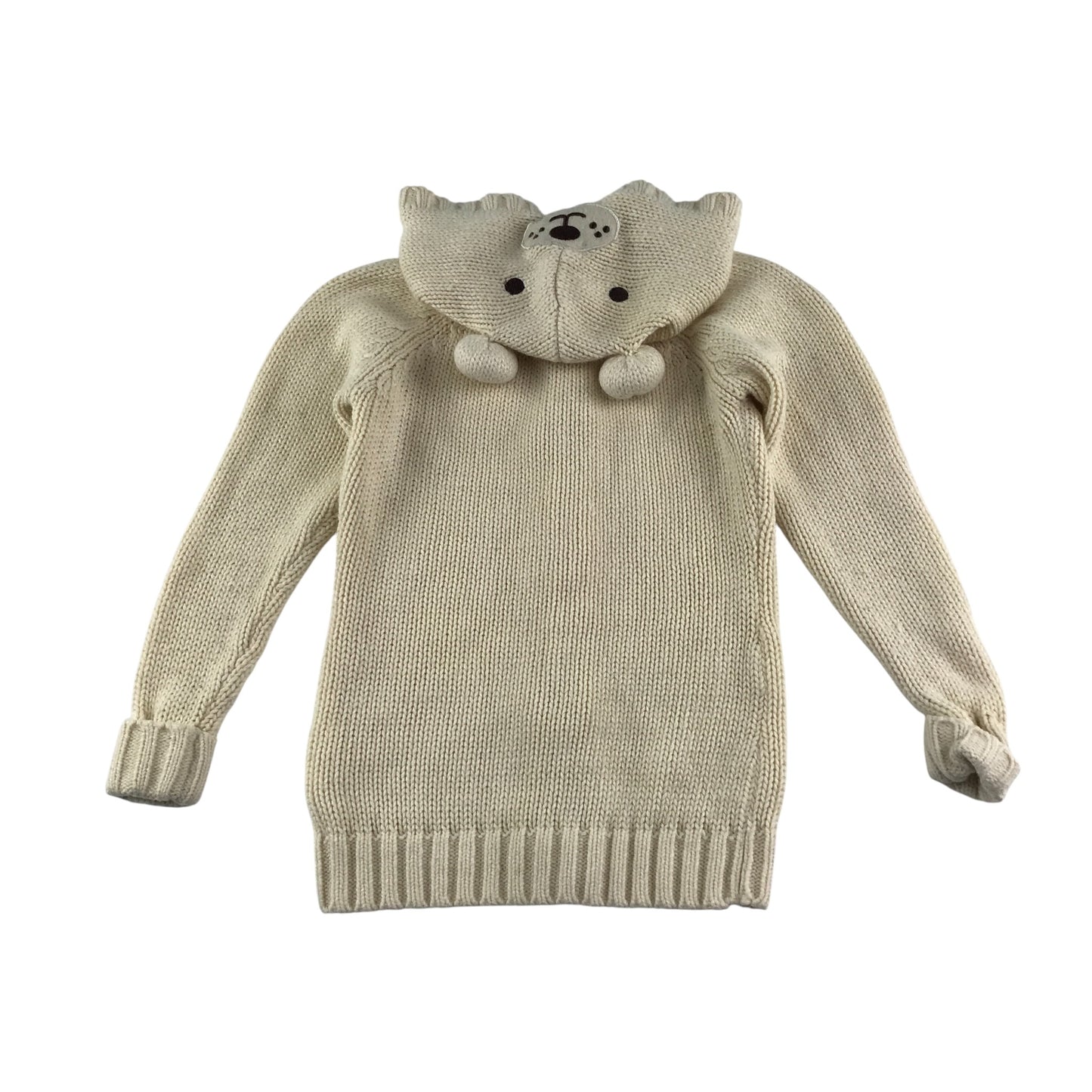 Next Cardigan 7-8 years white hooded bear face button up