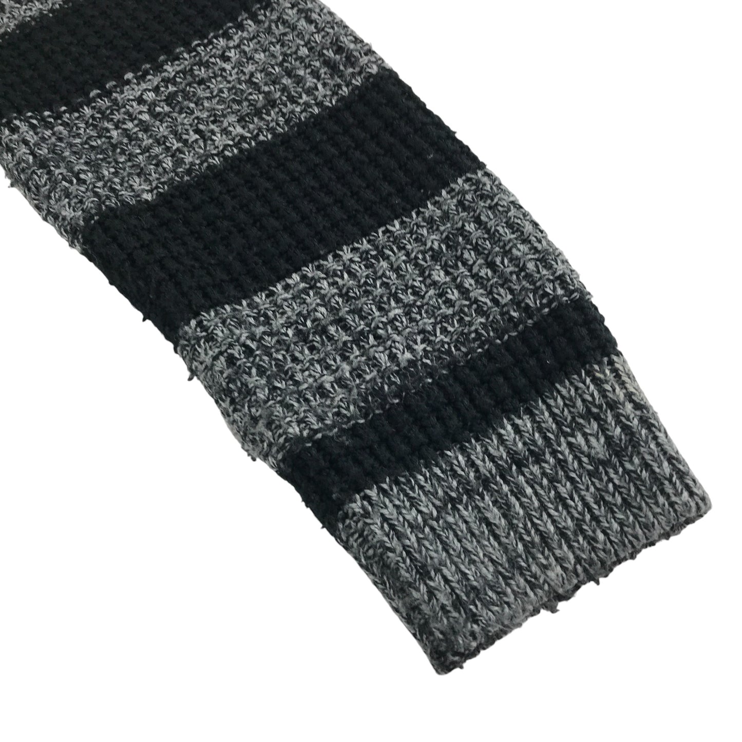 Tu Hoodie 10-11 Years grey and black two tone stripy knit