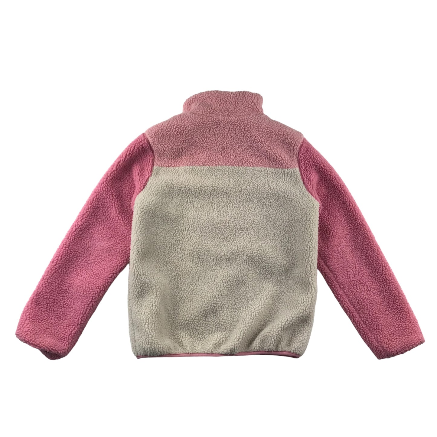 M&Co fleece 11-12 years pink and white long sleeve full zipper