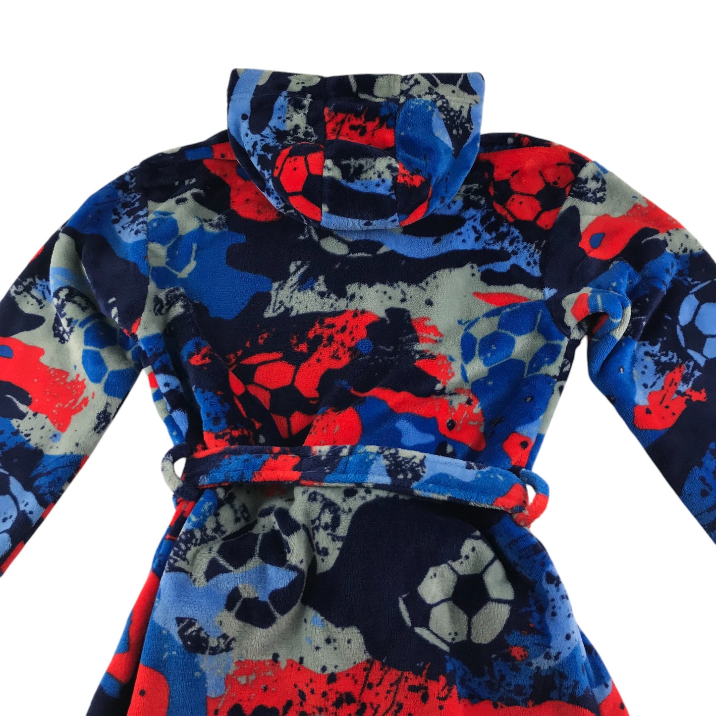 Next dressing gown 11-12 years blue and red pattern