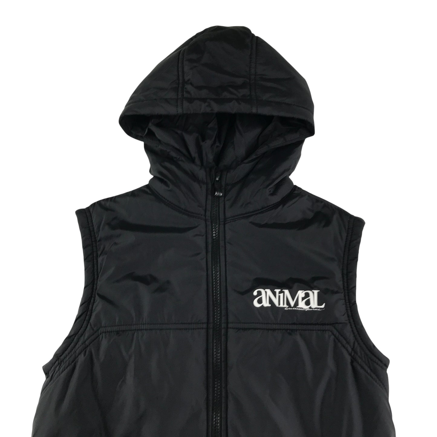 Animal Boys Gilet 11-13 years black puffer with full zipper and hood