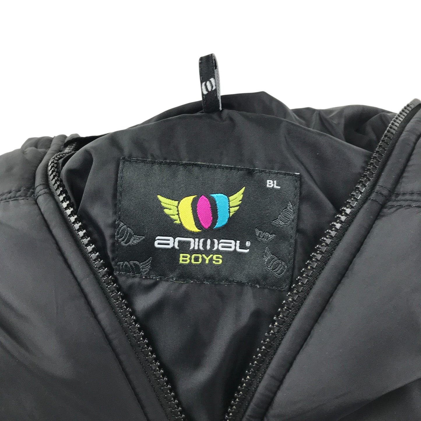 Animal Boys Gilet 11-13 years black puffer with full zipper and hood