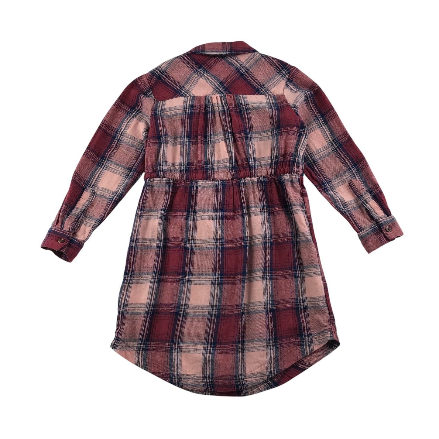 M&Co Kids dress 5-6 years red and pink checked shirt style