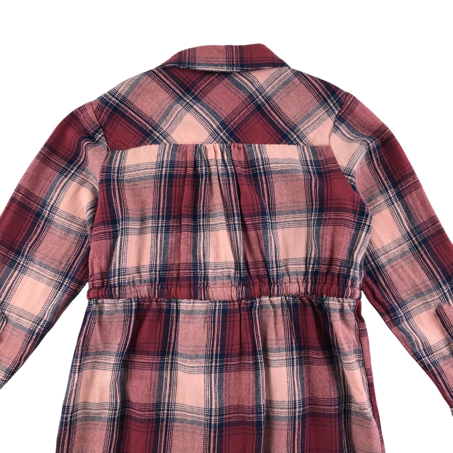 M&Co Kids dress 5-6 years red and pink checked shirt style
