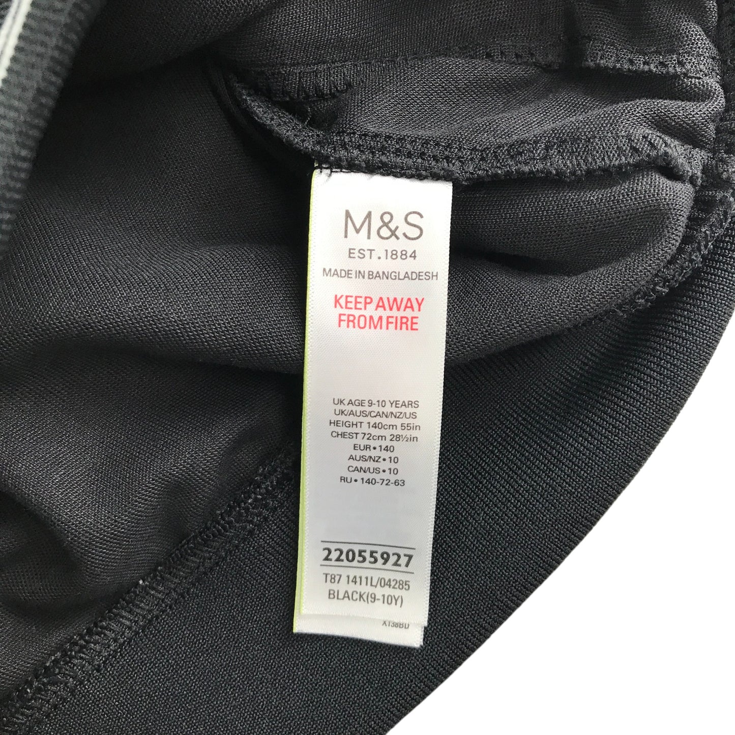 M&S Light Jacket 9-10 years black smart jacket