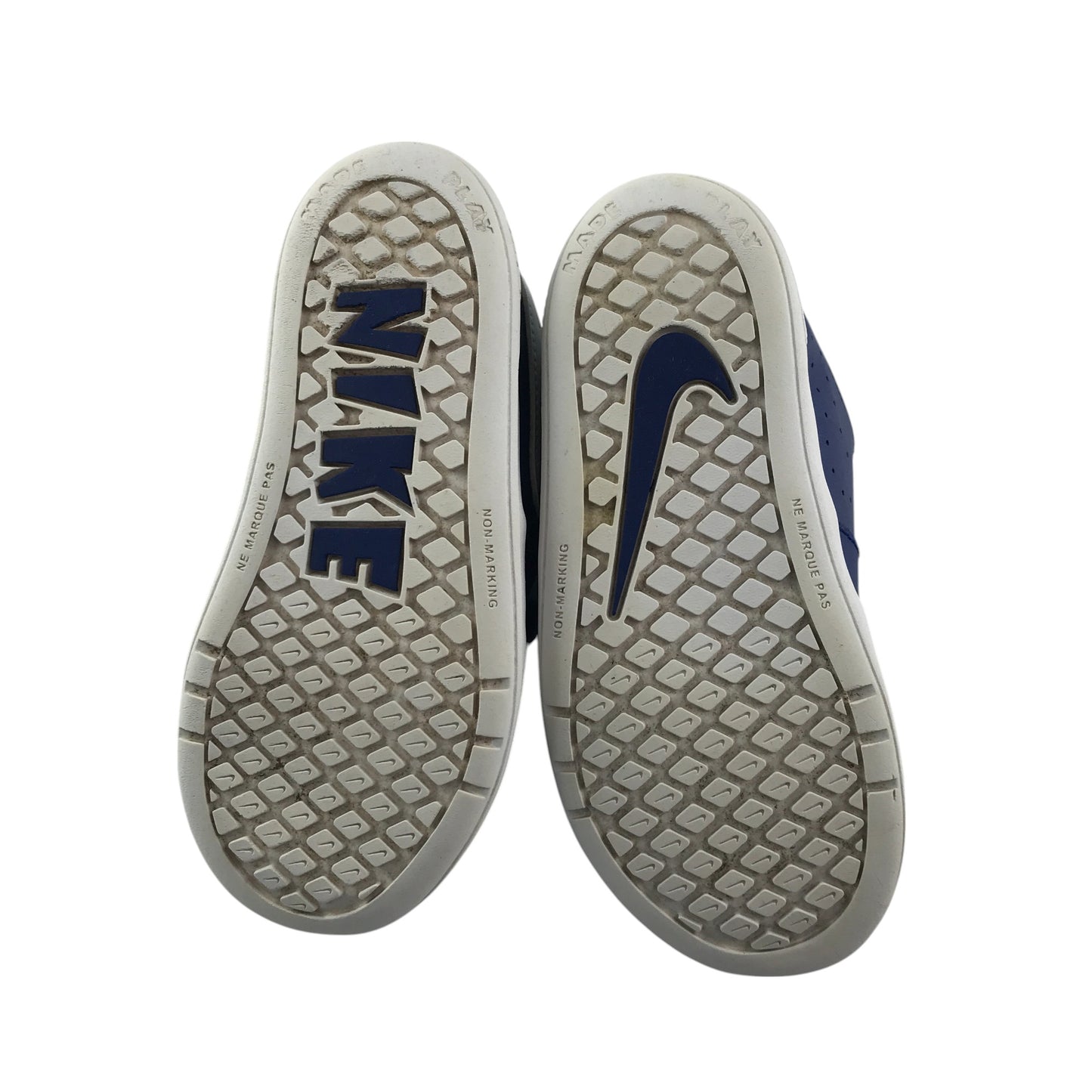 Nike trainers shoe size UK 8.5 kids blue with hook and loop straps