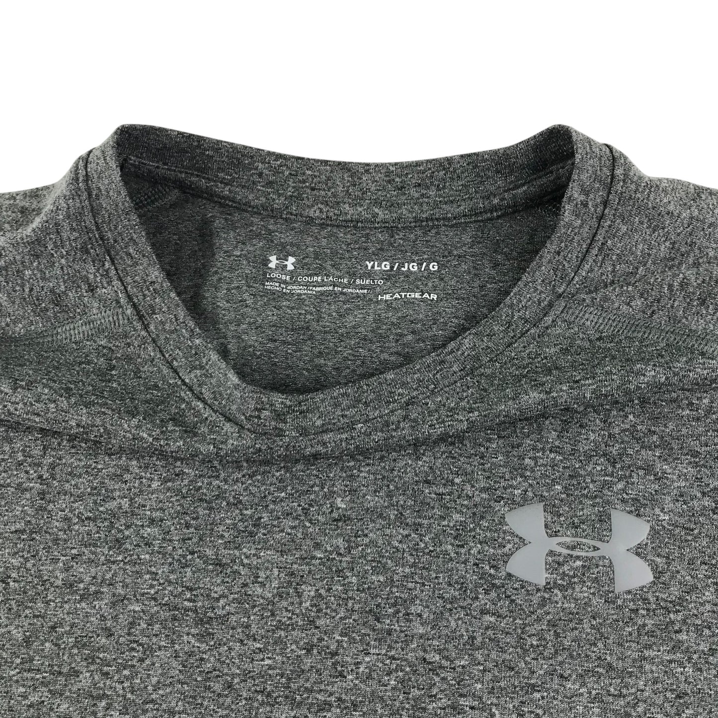 Under Armour sports top 11-13 years grey plain with logo