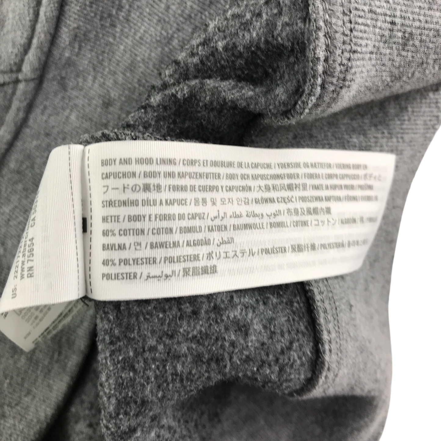 Abercrombie & Fitch Zip Up Hoodie 13-14 Years Grey