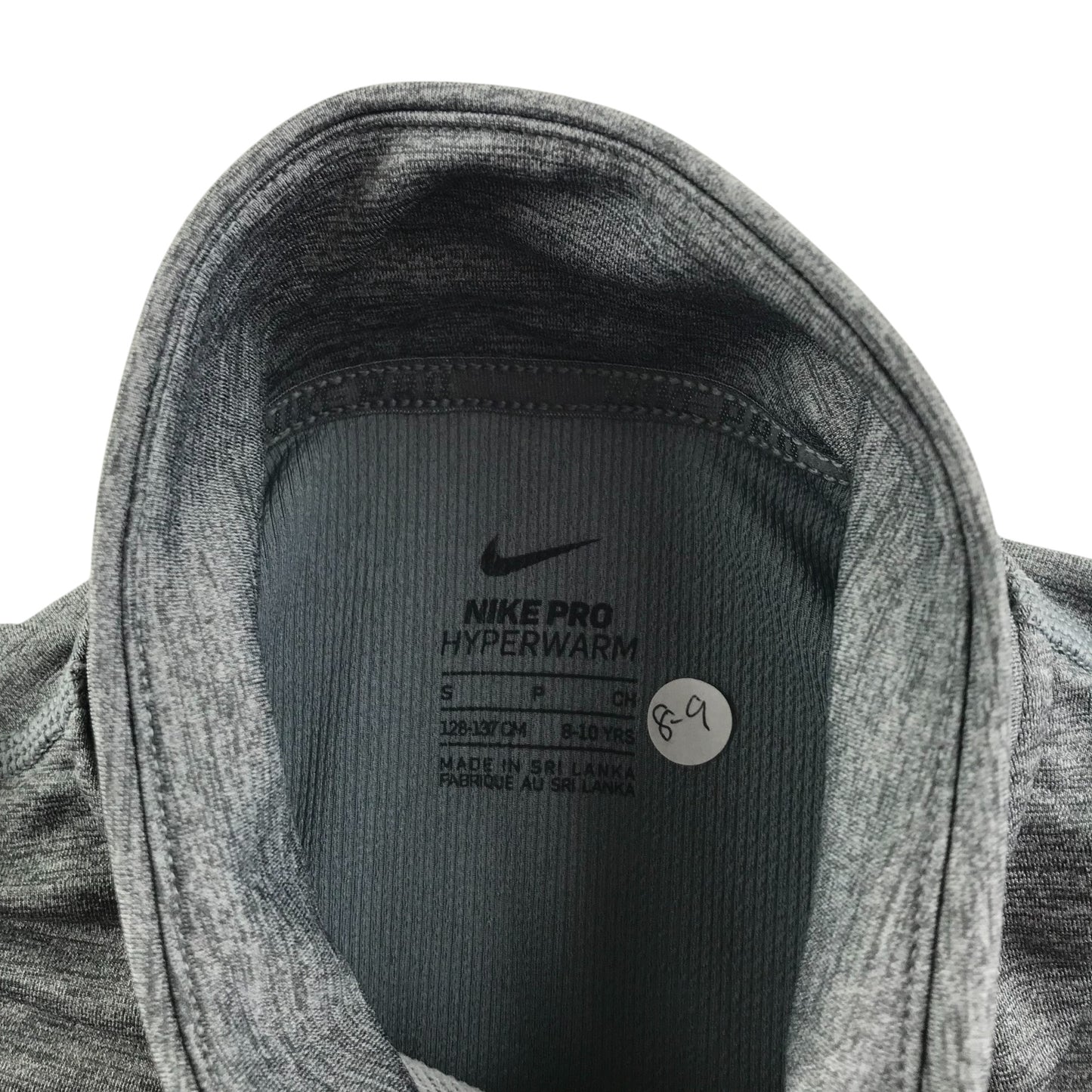 Nike Pro sports sweater 8-10 years grey with black detailing