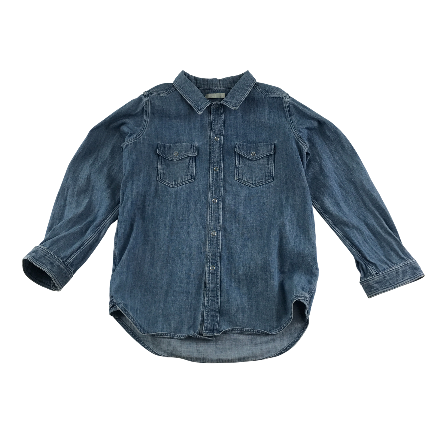 COS Shirt 5-6 Years Blue Denim Button-Up Cotton