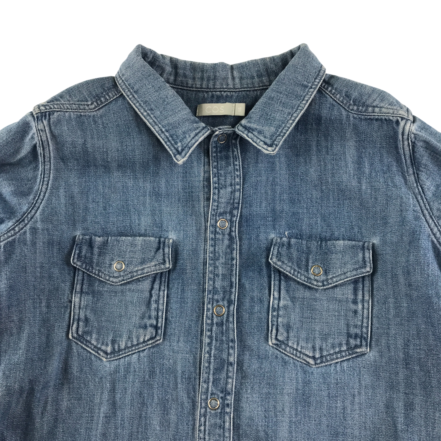 COS Shirt 5-6 Years Blue Denim Button-Up Cotton