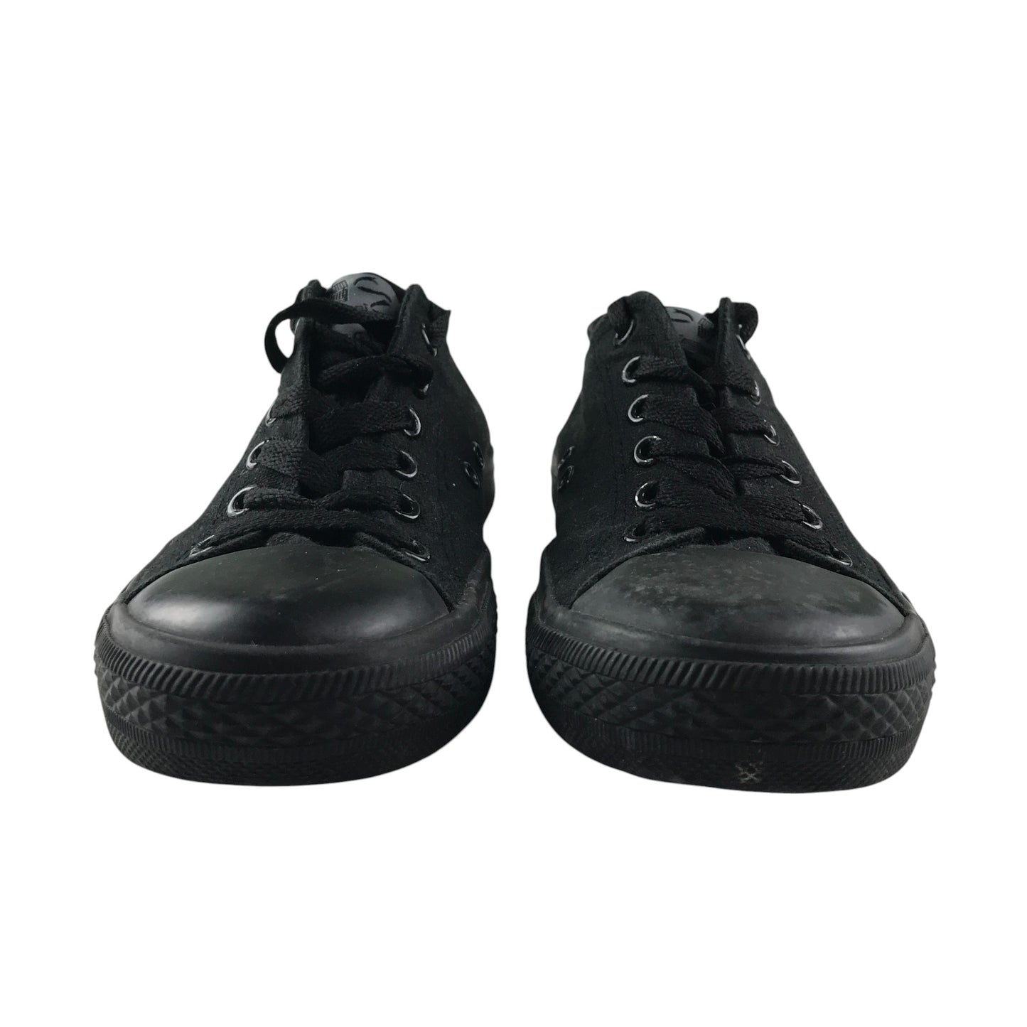 Dunlop trainers shoe size 3 black plimsol style flat canvas sneaker