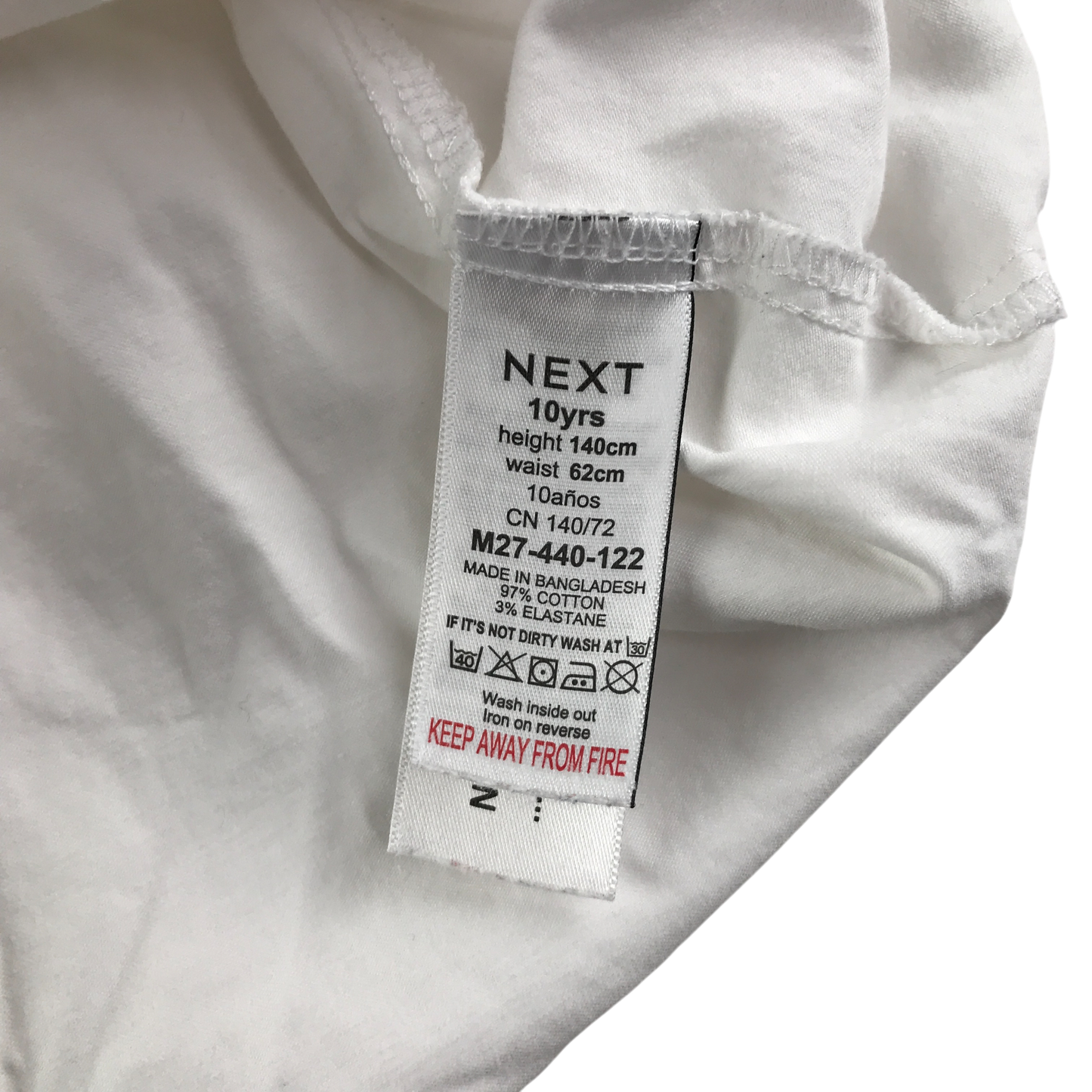 Next Shirt 9-10 Years White Frilled Collar Cotton