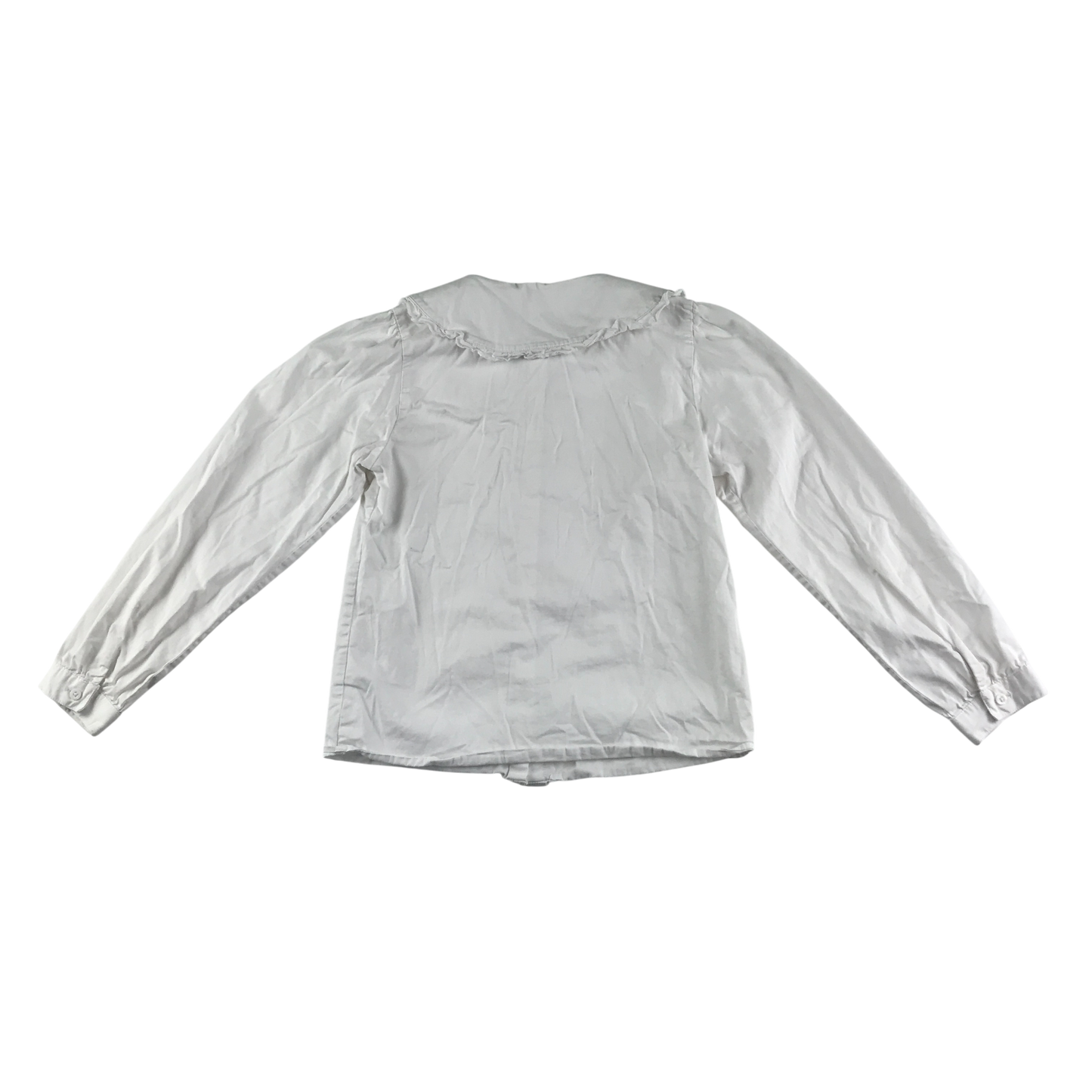 Next Shirt 9-10 Years White Frilled Collar Cotton