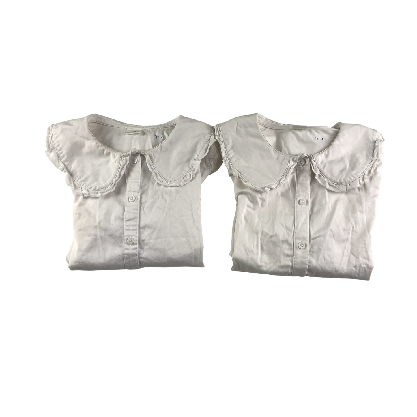 Next Shirt 9-10 Years White Frilled Collar Cotton