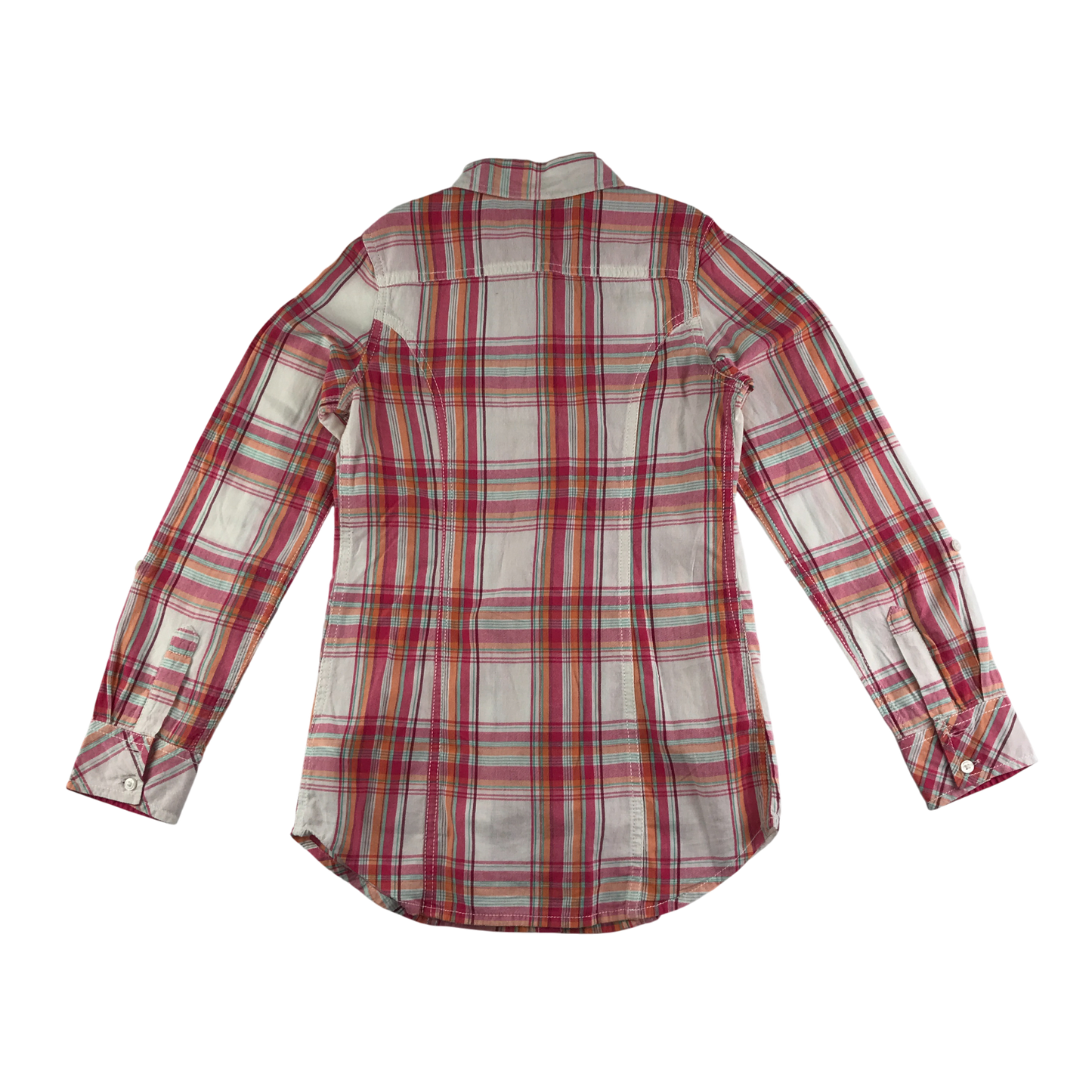 M&S Shirt 9-10 Years Multicolour Check Pattern Cotton