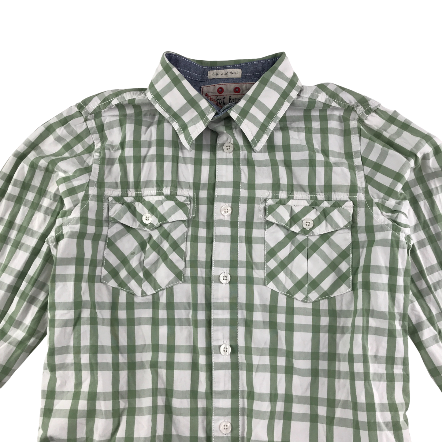 FatFace Shirt 10-11 Years Green Check Cotton