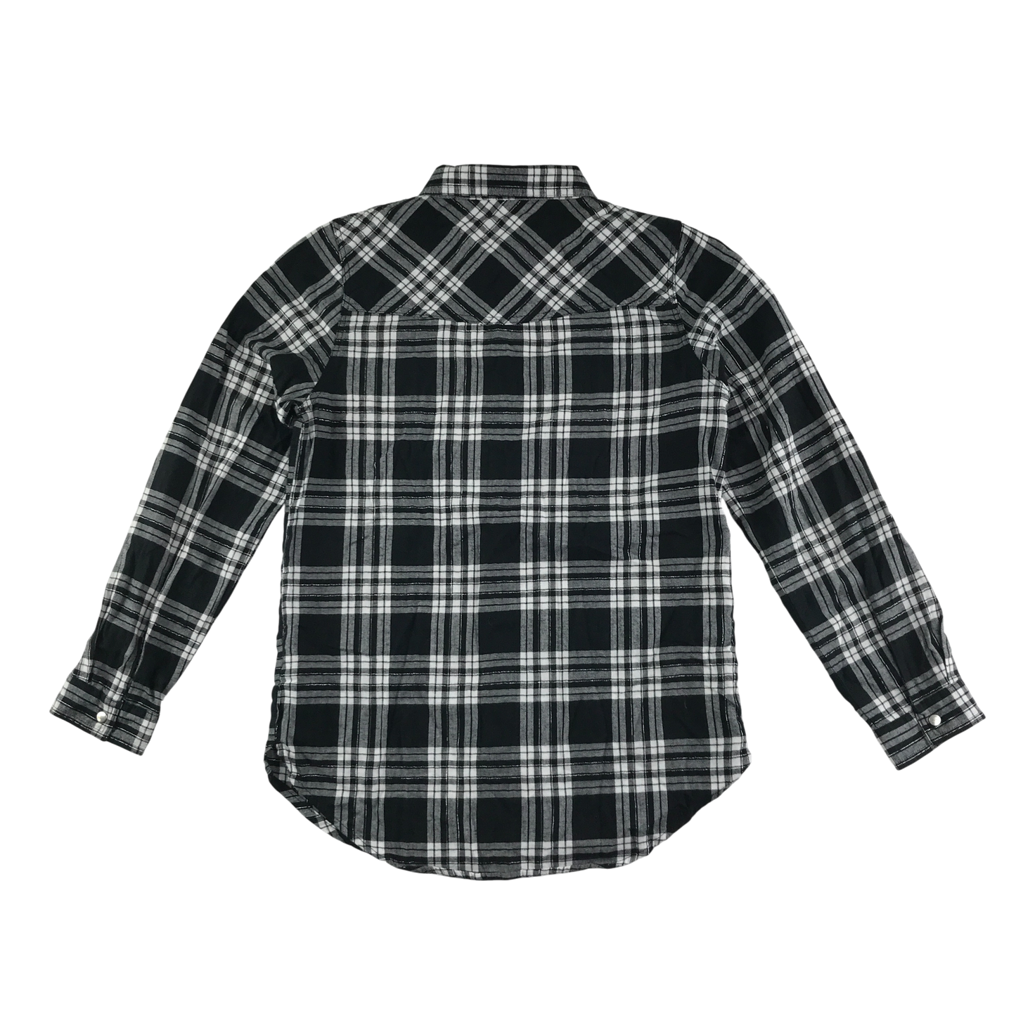 Debenhams Bluezoo Shirt 12-13 Years Black Check Cotton