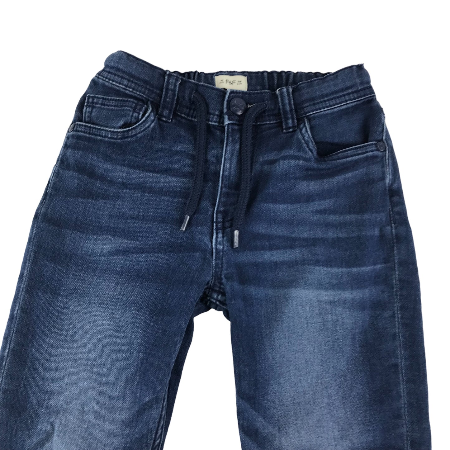 F&F Jeans Age 6 Blue Stretchy Stone Wash Effect