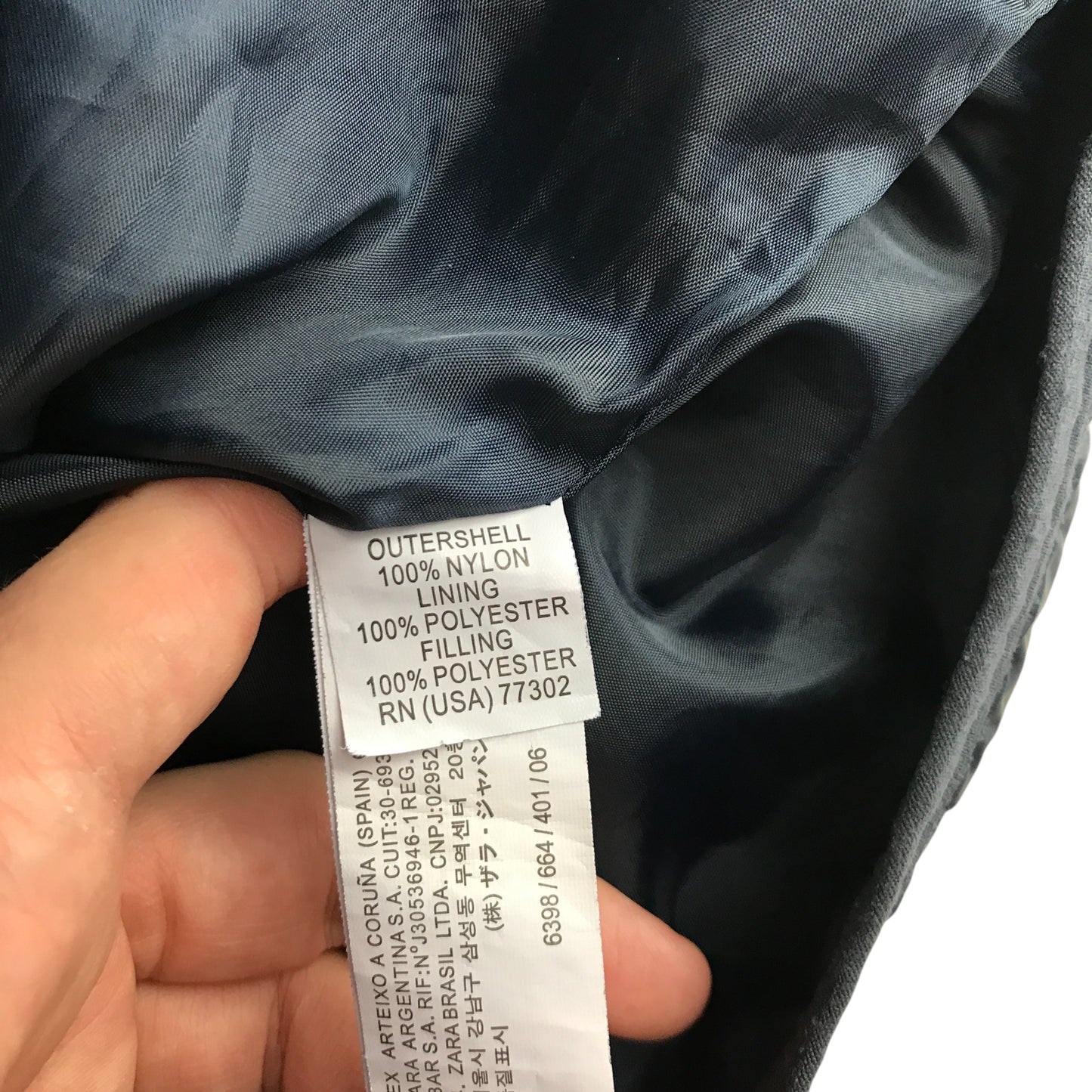Zara light jacket 5-6 years navy quilted removeable zipper sleeves