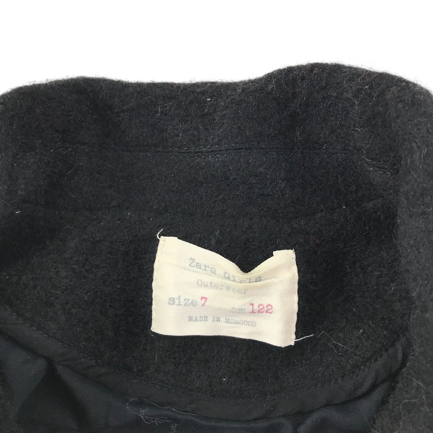 M&S coat 6-7 years black with full zipper and collar