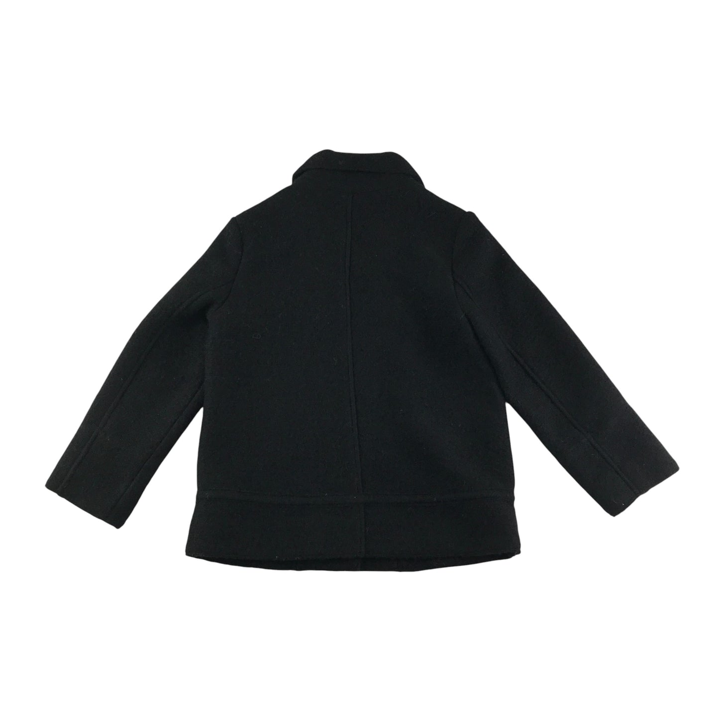 M&S coat 6-7 years black with full zipper and collar
