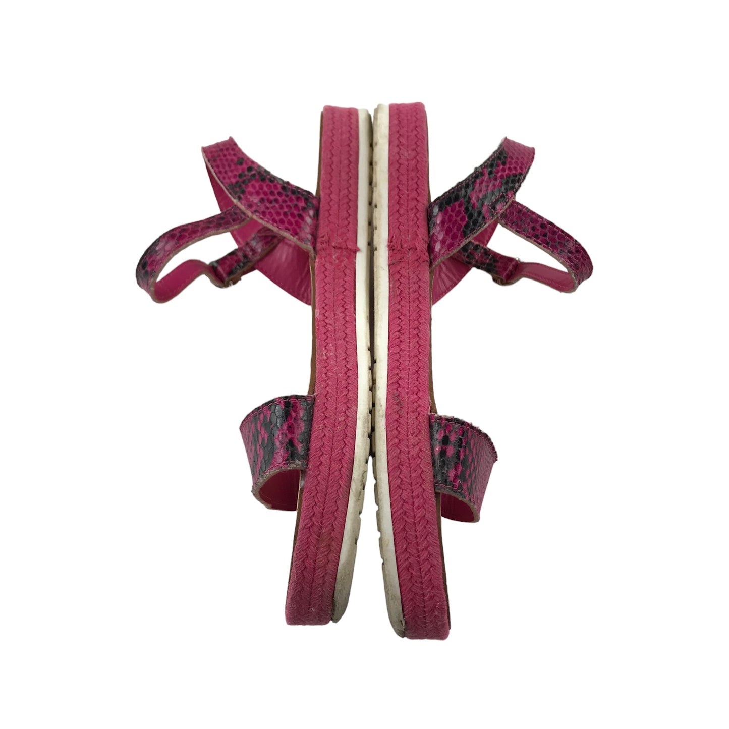 George Sandals Shoe Size 4 Fuchsia Scale Design
