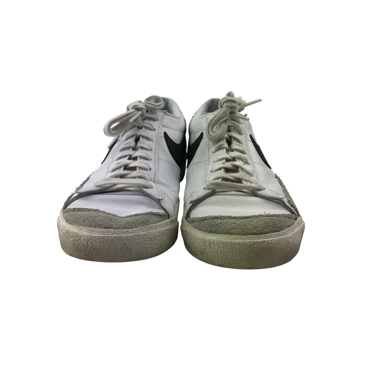 Nike Trainers Shoe Size 9 White Flat Soles with Laces