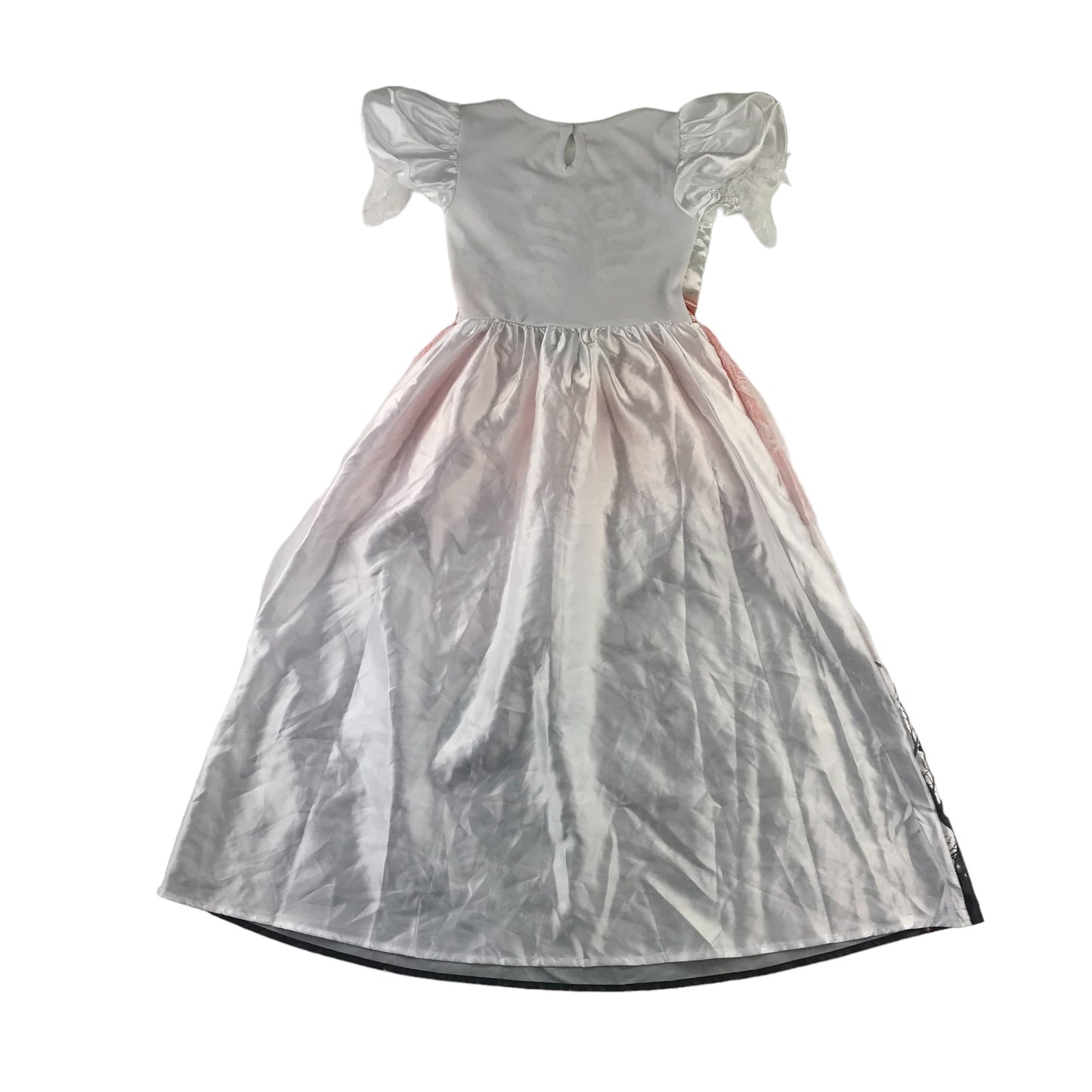 Morrisons Costume 5-6 Years White Black scary skeleton bride dress