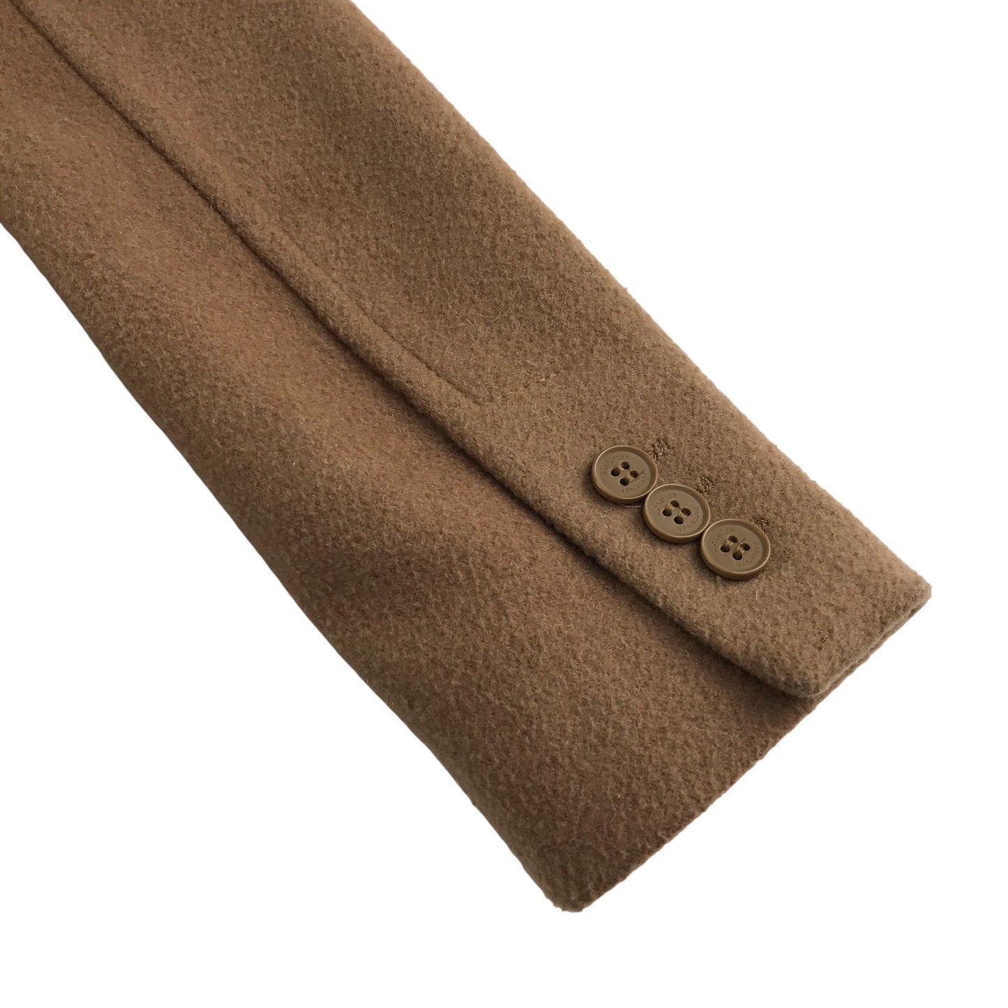 M&S coat 10-11 years brown hidden button up wool mix