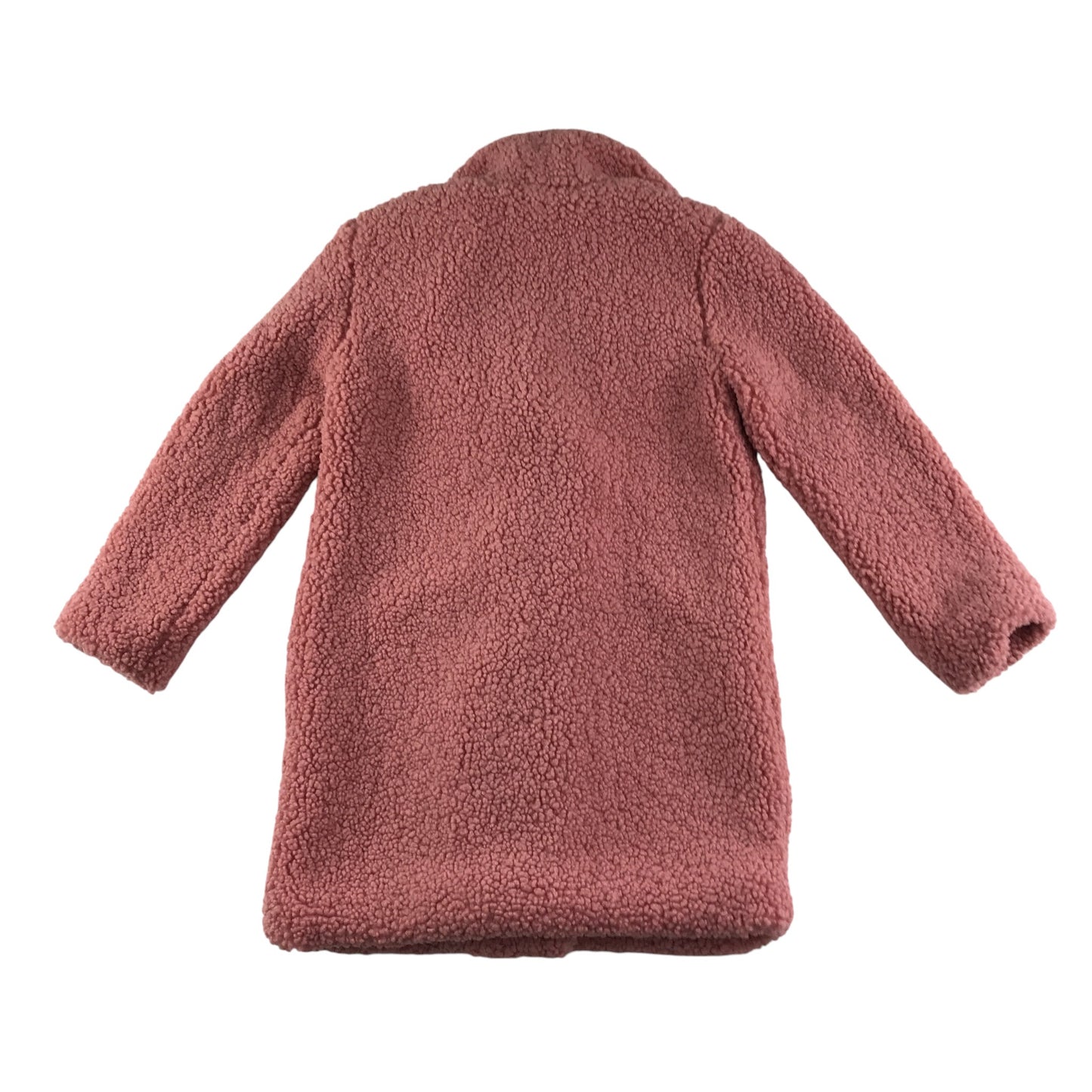 Tu coat 9-10 years pink fuzzy faux fur double breasted