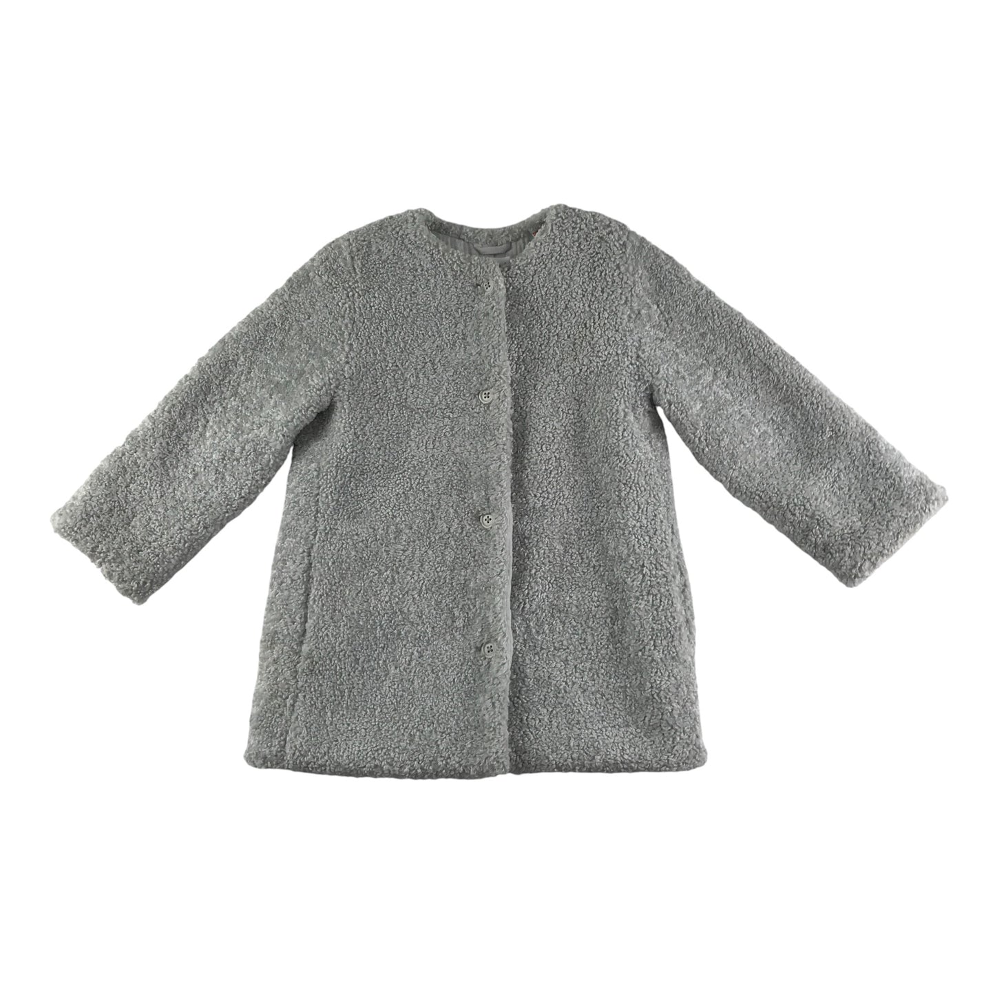 MNG coat 4-5 years light grey fuzzy faux fur