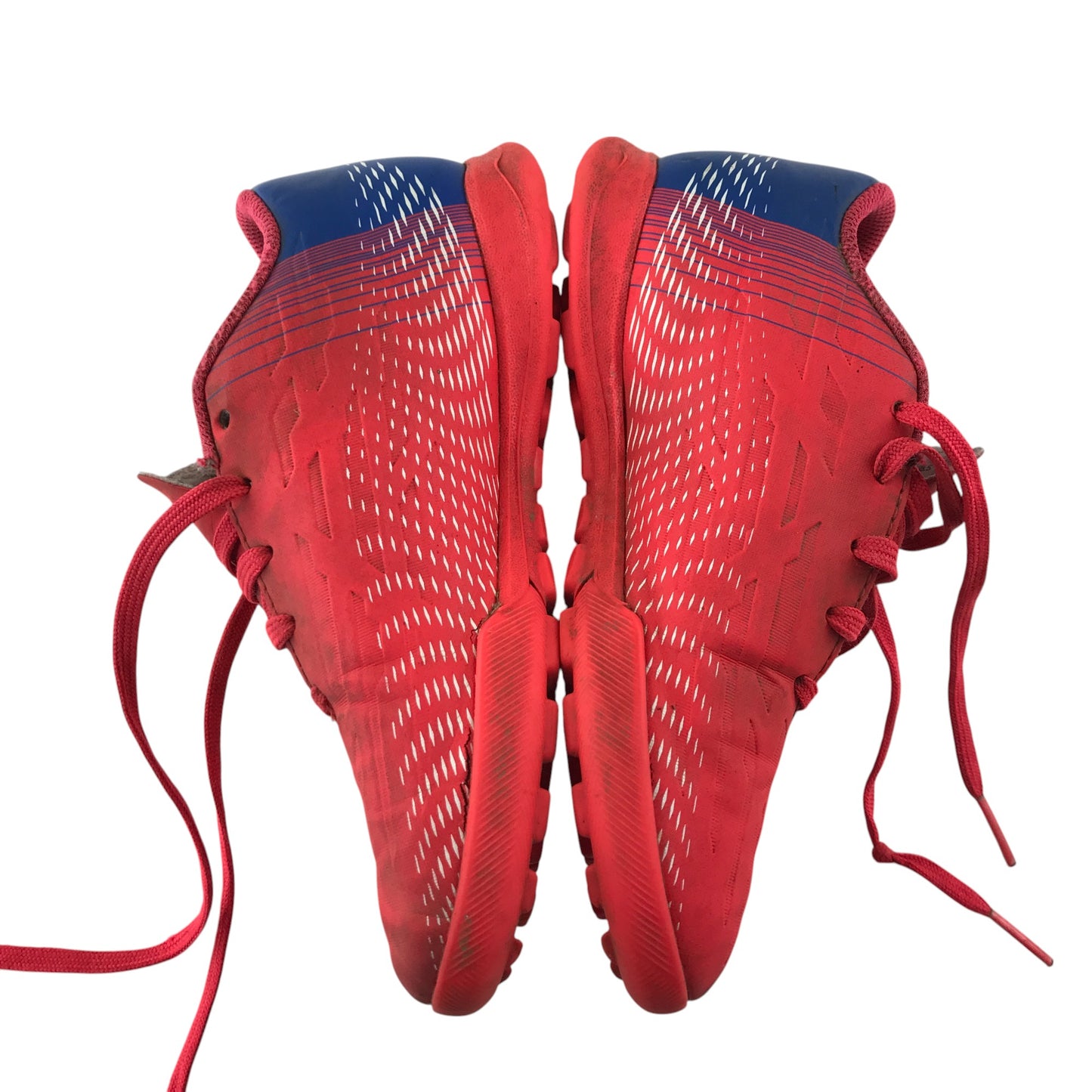 Puma Ultra artificial turf football boots shoe size UK 12 junior red and blue