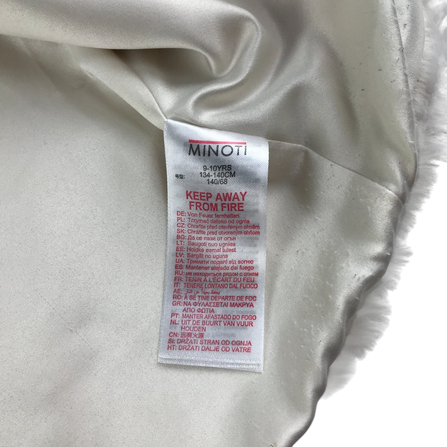 Minoti Faux fur gilet 9-10 years white fluffy sleeveless vest top
