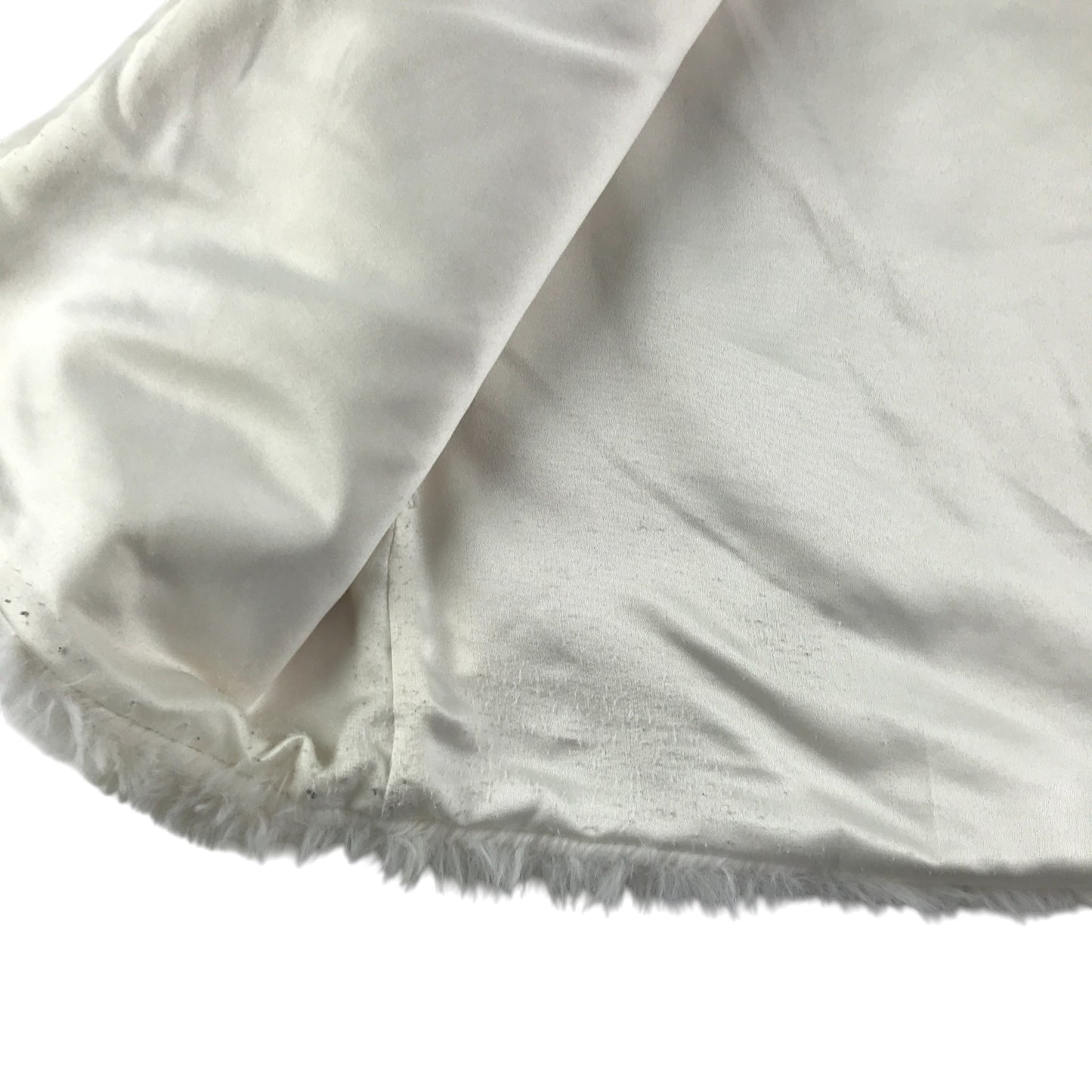 Minoti Faux fur gilet 9-10 years white fluffy sleeveless vest top