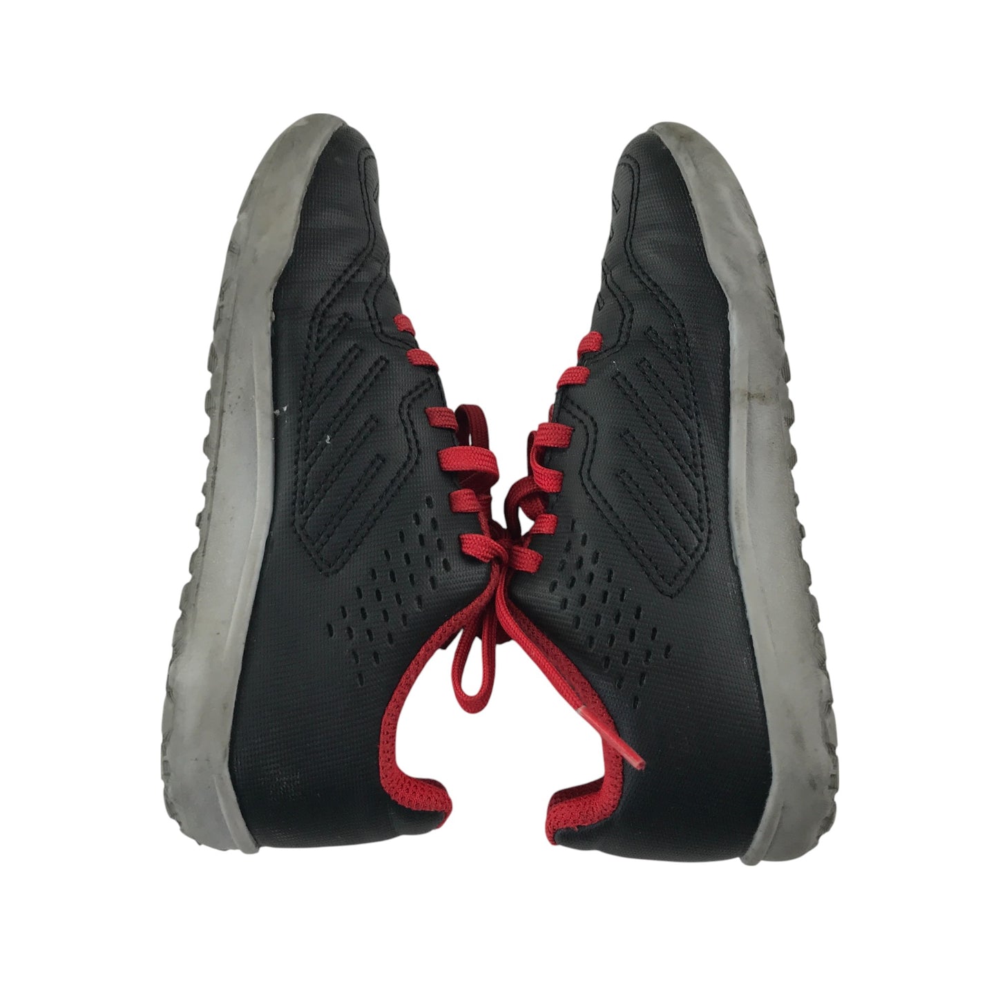 Decathlon football boots shoe size UK 10.5 junior black and red artificial grass
