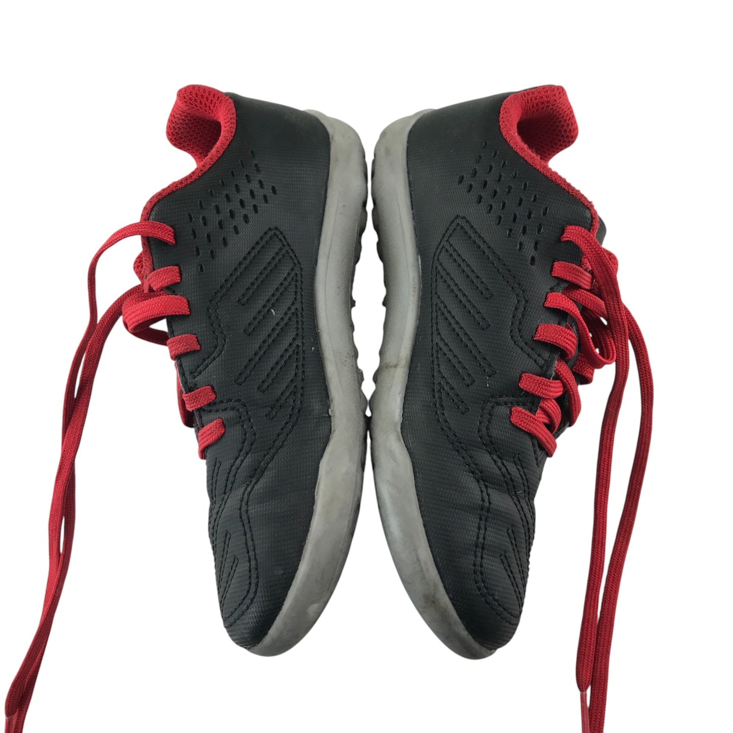 Decathlon football boots shoe size UK 10.5 junior black and red artificial grass