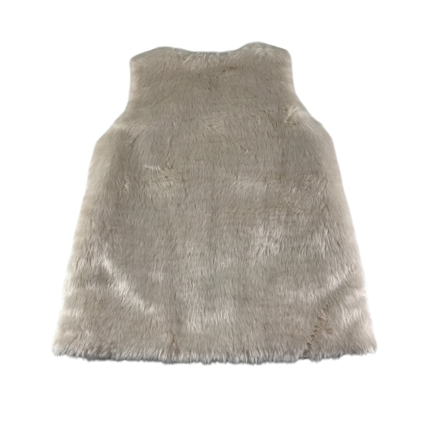 Tu Faux fur gilet 11-12 years beige fluffy sleeveless vest top
