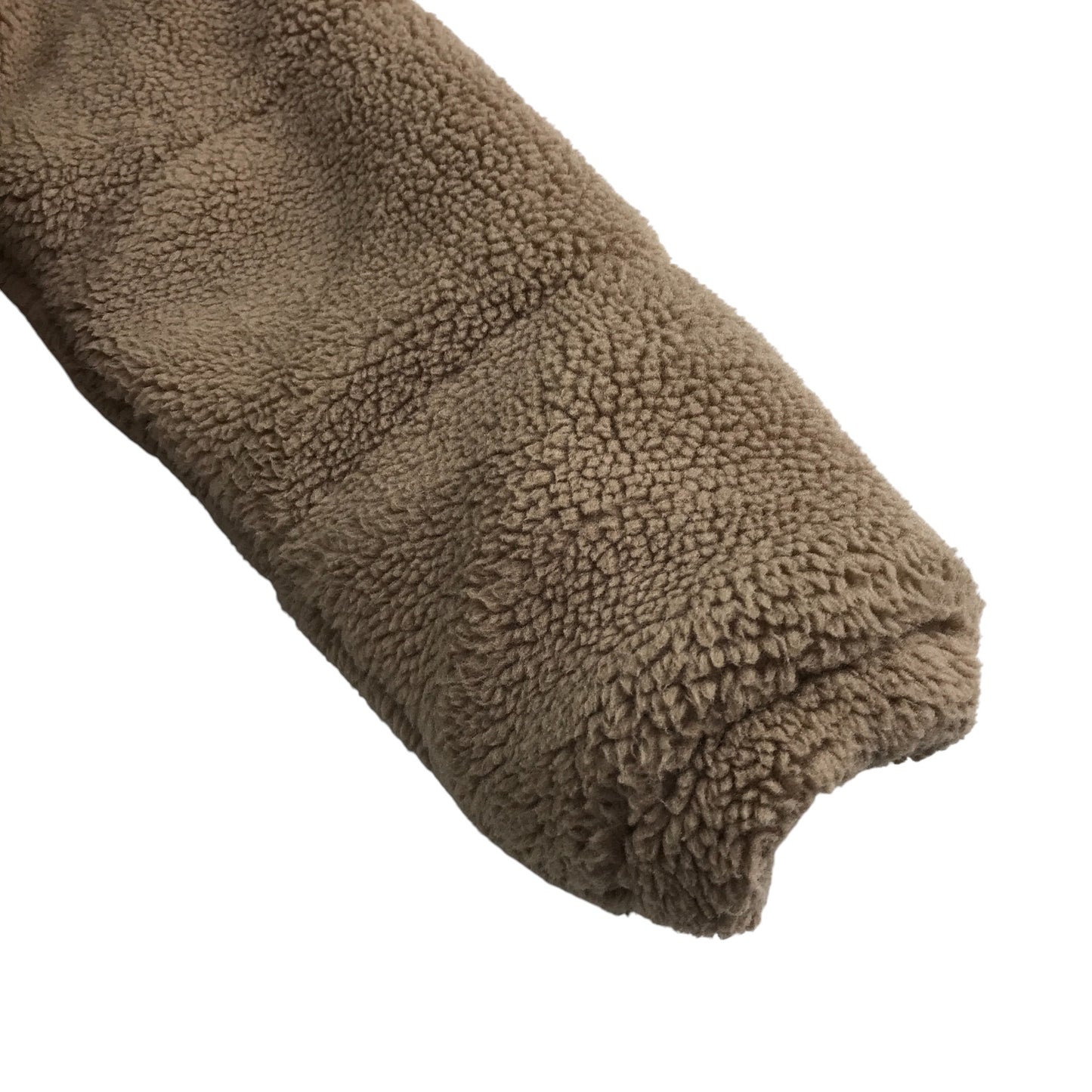 915 coat 12-13 years brown fuzzy faux fur cropped